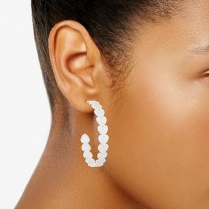 NWT RACHEL Rachel Roy Medium Multi-Heart Hoop Earrings